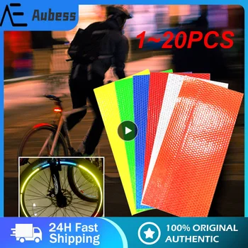 1 ~ 20ШТ Велосипедные Светоотражающие наклейки Велосипедная флуоресцентная Светоотражающая лента MTB Велосипедная Клейкая лента Защитная наклейка для велосипеда