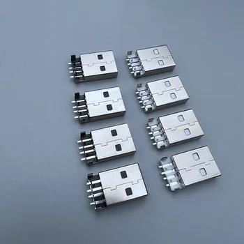 10 шт./лот Разъем USB 2.0 типа A для подключения печатной платы USB на 180 градусов SMT AM 4pin Разъем USB