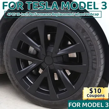 18-Дюймовый Колпак Ступицы Колеса Для Tesla model 3 Hub Cap Performance Automobile Replacemen Колесная Крышка Колесная Крышка Полное Покрытие Обода 2018-2023