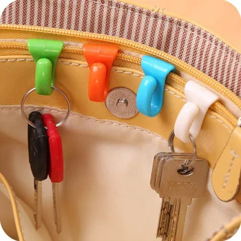 2 шт. Практичный крючок для защиты сумки от потери, зажимы для ключей, держатель для ключей, встроенная сумка, внутренняя папка для удобной переноски
