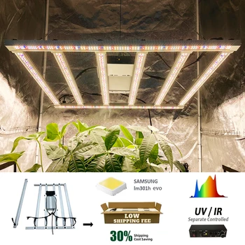 2023 Новейший светодиодный Светильник для выращивания растений мощностью 480 Вт с регулируемой яркостью LM301H \/LM301H Evo UV IR Отдельно Контролирует Включение/выключение Света для роста растений