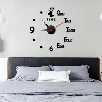 2023 Стереофонические Цифровые Настенные Часы Украшение дома Простые Светящиеся Бесшумные 3D-часы Акриловые Офисные Часы для спальни с Бесшумной наклейкой на стену