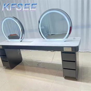 220*60*80 см Парикмахерский стол Kfsee Salon с зеркалом