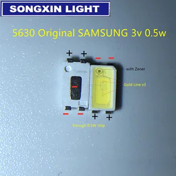 500шт ДЛЯ SAMSUNG LED Backlight 0.5Вт 3 в 5630 Холодная белая ЖК-подсветка для телевизора TV Application SPBWH1532S1ZVC1BIB