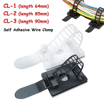 5шт CL-1/2/3 Самоклеящийся кабель Зажим для проводов Зажим для монтажного приспособления Регулируемые Подвижные крепления для зажимов для галстуков Органайзер для офисных шнуров для галстуков