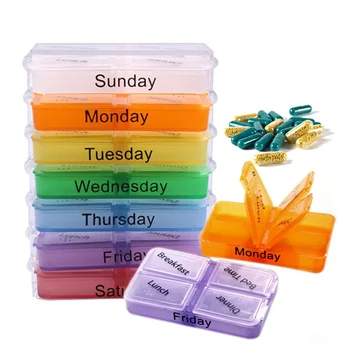7 Дней в неделю, 28 сеток, коробка для лекарств, держатель для таблеток, коробка для хранения лекарств, коробка для таблеток, Красочный футляр, контейнер-органайзер, Инструменты для здравоохранения