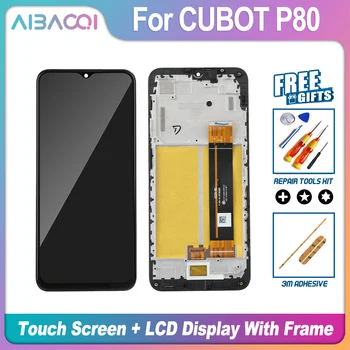 AiBaoQi Абсолютно новый для Cubot P80 Сенсорный экран + ЖК-дисплей с рамкой в сборе, замена для Cubot P80 LCD