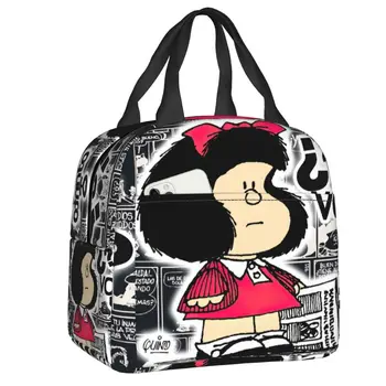 Mang Mafalda Изолированный Ланч-бокс для женщин Мультяшный Термохолодильник Сумка для ланча на открытом воздухе Кемпинг Путешествия Еда Контейнер для пикника Сумка
