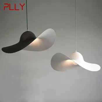 PLLY Подвесной светильник в скандинавском стиле, светодиодный креативный подвесной светильник в соломенной шляпе для дома, гостиной, спальни, кабинета, простой декор