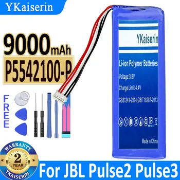 YKaiserin Сменный Аккумулятор P5542100-P Для JBL Pulse2 Pulse3 Pulse 2 Pulse 3 Наружный Динамик Аккумулятор 9000mAh Bateria