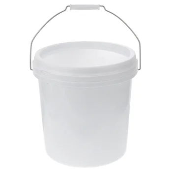 Белое Пластиковое Ведро Для Воды Домашнее Ведро объемом 3 Галлона Портативное Пластиковое Ведро с Ручкой