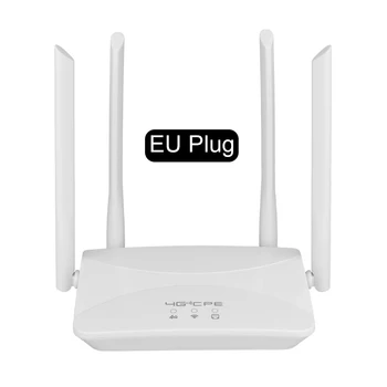 Беспроводной маршрутизатор LTE CPE RJ45 USB с широким охватом 150 Мбит / с Точка доступа 4G-маршрутизатора со слотом для SIM-карты Внешняя антенна EU / US Plug