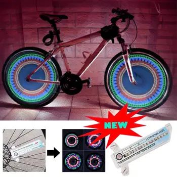 Велосипедная шина, колесные фонари, 16 светодиодных вспышек, Сигнальная лампа, Красочный велосипедный фонарь, колесный фонарь, Аксессуары для велосипеда