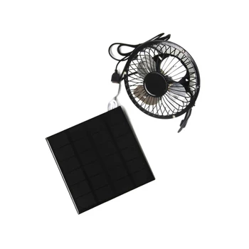 Вентилятор с питанием от солнечной батареи USB Для дома С большим охлаждающим пространством Вытяжной вентилятор для собачьего курятника Теплицы