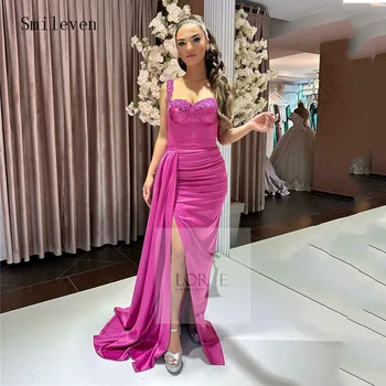 Вечерние платья Русалки Smileven без бретелек с разрезом на одно плечо сбоку платье для выпускного вечера Саудовская Аравия Современное вечернее платье с бисером 2023