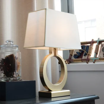 Высококачественная Современная роскошная настольная лампа Villa Golden, украшение обеденного стола, настольная лампа в скандинавском ретро стиле, Прикроватная тумбочка для спальни, светодиодная лампа ZM