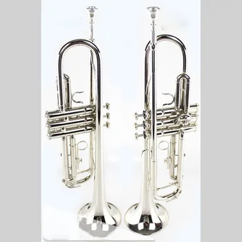 Высококачественный инструмент Bb B flat tritone trumpet MTR-200N с жестким футляром, мундштуком, тканью и перчатками, покрытый никелевым серебром
