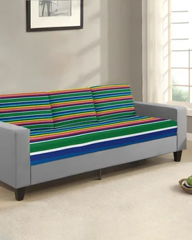 Геометрические радужные полосы Чехол для подушки сиденья в стиле бохо, протектор для дивана, Растягивающийся Съемный чехол для дивана, эластичные чехлы