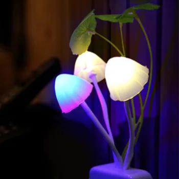 Грибная лампа Новинка Night Light Лампа Fungus Luminaria LED 3 красочных светодиодных ночника Датчик 220 В Лампа Fungus Luminaria