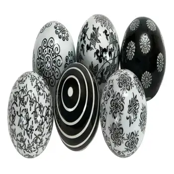 Декоративные керамические шары и наполнитель для ваз диаметром 3 дюйма с различными рисунками (6 штук)