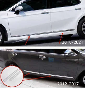 Для Toyota Camry 2012 - 2021 Наружный протектор кузова двери из нержавеющей стали Боковые молдинги накладок Автомобильные аксессуары ypqz