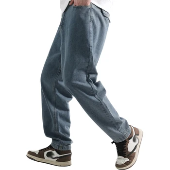 Европейские и американские большие свободные многоцветные джинсы, универсальные мужские джинсовые брюки