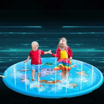 Идеальное летнее развлечение с надувным водным ковриком - идеальная пляжная игрушка для детей с распылителем воды