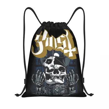 Изготовленные на заказ сумки с завязками Ghost Halloween Vintage Impera для покупок, рюкзаки для йоги, женские Мужские сумки для рок-группы, спортивные сумки для спортзала