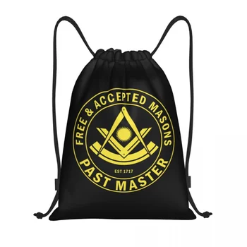 Изготовленный на Заказ Ma Freemason Drawstring Bag для Покупок Рюкзаки для Йоги Женщины Мужчины Mason Freemasonry Sports Gym Sackpack