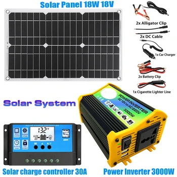 Комбинированный инвертор солнечной системы, солнечная панель от 12 В до 220 В/110 В, интеллектуальная зарядка и разряд
