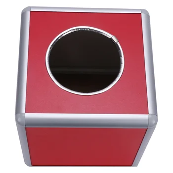 Коробка для розыгрыша, ящик для хранения из сплава, Лотерейная коробка (красная), лотерейные билеты