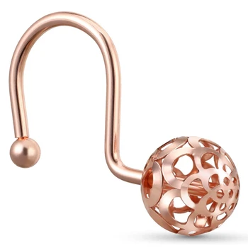 Крючки-кольца для занавески для душа, набор из 12 предметов декора, металл, защищенный от коррозии, для ванной комнаты
