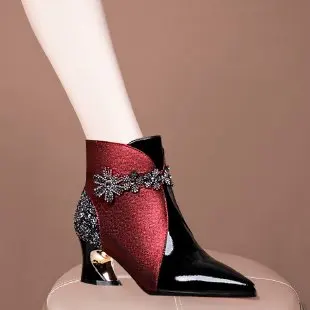 Летние сетчатые дышащие босоножки 2022 года на каблуке, украшенном стразами, босоножки в стиле ретро в британском стиле, кожаные ботинки для женщин