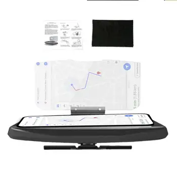 Мобильный держатель для головного дисплея HUD, держатель для мобильного головного дисплея GPS, Многоразовый автомобильный держатель для мобильного головного дисплея GPS с HD-изображением