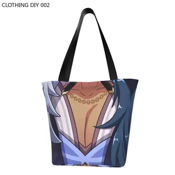 Модная сумка для покупок Genshin Impact Kaeya Tiddies, предназначенная для переработки холщовых продуктов из аниме-игры, сумка для покупок через плечо