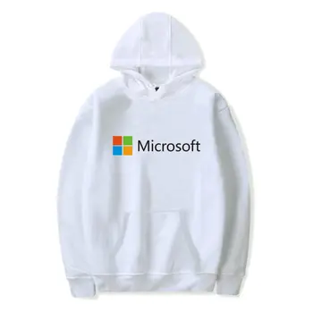 Мужская и женская толстовка с забавным принтом логотипа, толстовки Google Microsoft, высококачественная хлопковая толстовка с капюшоном, рабочая одежда для ИТ-специалистов.