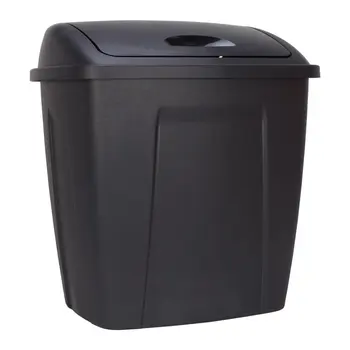 Мусорное ведро на литр, пластиковое откидное кухонное ведро для мусора, черное