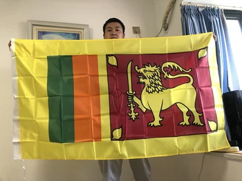 НЕБЕСНЫЙ ФЛАГ, флаг Шри-Ланки, 90x150 см, высококачественный развевающийся баннер Шри-Ланки для украшения и деятельности