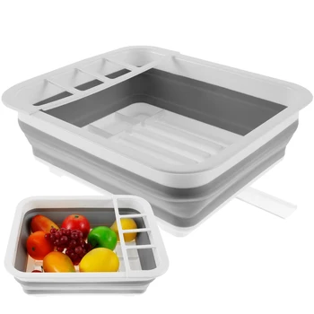 Новая Складная Сушилка для посуды Большой емкости Складной Органайзер для посуды Компактный Кухонный Лоток для хранения Портативный