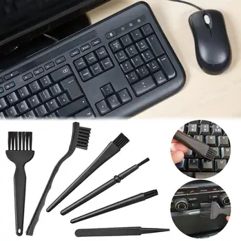 Новейший 6 В 1 Пластиковая маленькая портативная ручка, Нейлоновые Антистатические щетки, Набор кистей для чистки клавиатуры
