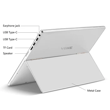 Ноутбук 2 в 1 с диагональю 12,3 дюйма, вращающийся на 360 градусов, планшетный пк с сенсорным экраном