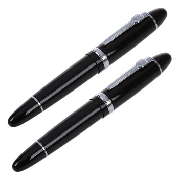Перьевая ручка толщиной 2x159 мм черно-серебристого цвета с М-образным наконечником для подарков и украшений США