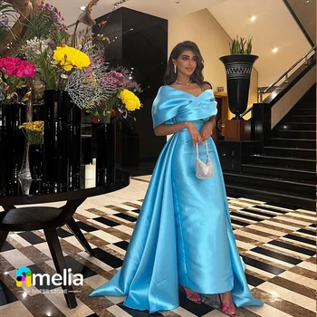 Платье для выпускного вечера в Дубае от Amelia с открытыми плечами, короткое вечернее платье без рукавов длиной до щиколоток, Женское платье для свадебной вечеринки 2023