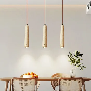 Подвесной светильник Novelty Stone для ресторана, Прикроватная тумбочка, гостиная, столовая, Регулируемый Шнур для лампы из натурального Мрамора, Прямая поставка
