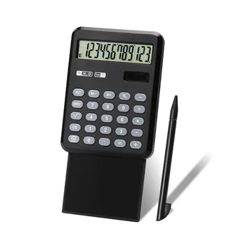 Портативный базовый калькулятор для рукописного ввода с блокнотом, настольный карманный калькулятор из 12 цифр для офиса, дома и школы, черный