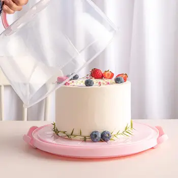 Практичная шкатулка для торта с крышкой Контейнер для хранения свежего торта Уникальный дизайн Пластиковая коробка для торта для упаковки