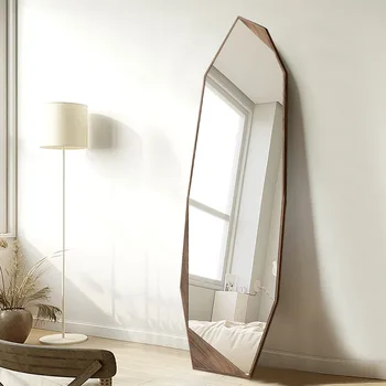 Ретро Настенное напольное зеркало в полный рост, бытовой светильник, роскошное настенное зеркало особой формы в полный рост