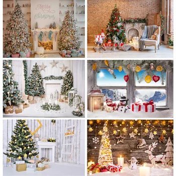 Рождественский тематический фон для фотосъемки, снеговик, рождественская елка, Детские портретные фоны для реквизита фотостудии 211025 ZLSY-62