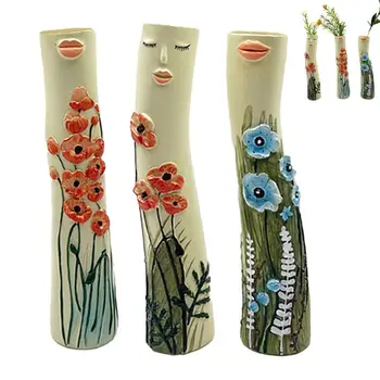 Семейные вазы для бутонов, смола ручной работы, современная ваза для цветов, держатель для цветочных растений в стиле бохо, Ваза для милых девочек, цветочные украшения для лица
