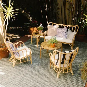 Скандинавская уличная мебель Американские садовые Уличные пляжные стулья Кресло из ротанга для отдыха домашняя гостиная Диван-кресло для отдыха в саду